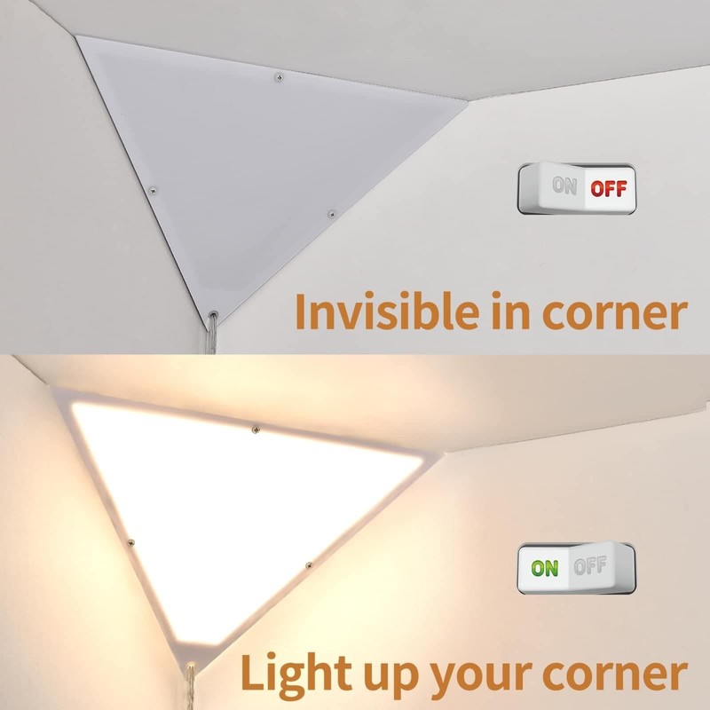haultop Corner Light with Switch, Ceiling Corner Lights for Living