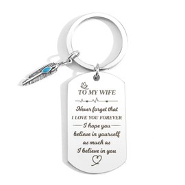 Valentine Gifts for Wife,Gifts for Wife,Wife Gifts,Wife Birthday Present Ideas,Birthday Gift for Wife,Anniversary Presents for Wife,Wife Keyring,Wife's Birthday Gifts,Wife Christmas Gifts Ideas