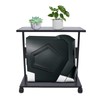 YINZINR Computer Tower Stand, 2-Tier Shelf CPU Holder with Wheels,