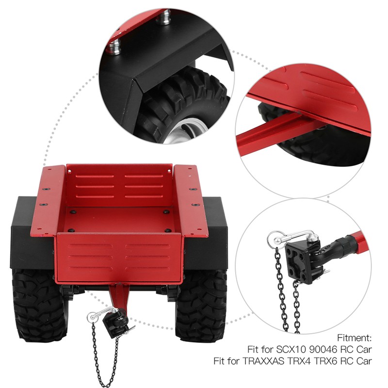 Aluminum Alloy Trailer Car Highly Simulation RC Car Vehicle Model