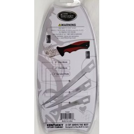 Kentucky Cutlery Interchangable 3 Blade Knife Set - Fillet & Serrated - NIP