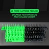 8PCS Socket Organizer Set, Socket Holder, 1/4", 3/8", 1/2" Metric