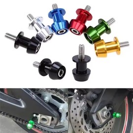 Paddock Stand Bobbins + Swing Arm Spool 8/10Mm Motorcycle Cnc Aluminium Alloy Swing Arm Spool Sliders Stand Swingarm Bobbins(8Mm-Black)