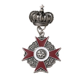 FERCAISH Queen Medal Badge, Vintage Order Badge, Alloy Military Medals, Buckles Brooch Crown for Women Men Costume Decoration, Metal