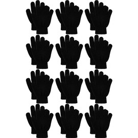 Remifa 12 Pairs Kids Winter Gloves, Christmas Gifts for kids Children Warm Magic Knit Gloves for Boys Girls