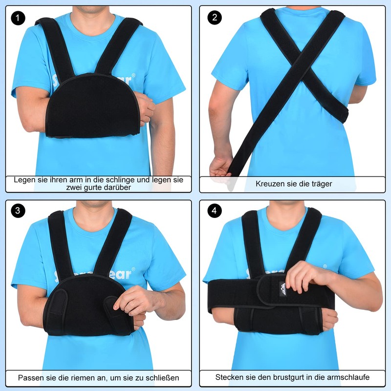 supregear Arm Sling Shoulder, Adjustable Comfortable Shoulder Sling Immobiliser Sling