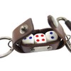 Olive-G Dice American Retro Style Keychain Keychain (Dark Brown)