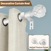KAMANINA Curtain Rod 32 to 58 Inch(2.6-4.8Ft), Heavy Duty White