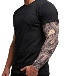 INKARTLINK 2 Pcs Snake Tattoo Arm Sleeves, Sun Protection