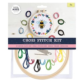 Cross Stitch Craft Kit Set, Bee, DIY Craft, Make Your Own, Home, Children and Adults Hobby