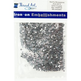 SS10 (3mm) Crystal Hot Fix Rhinestones 10 Gross (1440 stones/pkg) Hotfix Rhinestones - 32 Colors and 4