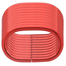 BIKICOCO 1-1/4'' Metal Oval Ring Buckle Loops Non Welded for Leather Purse Bags Handbag Straps, Red - Pack of 10