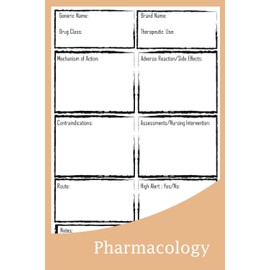 Pharmacology Template Study Guide Nursing School: Pharmacology Logbook