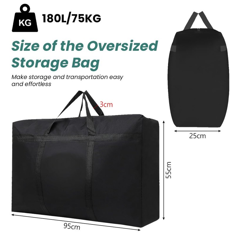 Super Large Storage Bag 180L 600D Oxford Storage Container Organiser