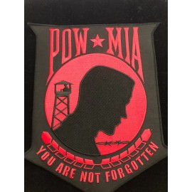 NEW Large POW MIA 12 Inch Patch  - You Are Not Forgotten - Embroidery - Iron-On