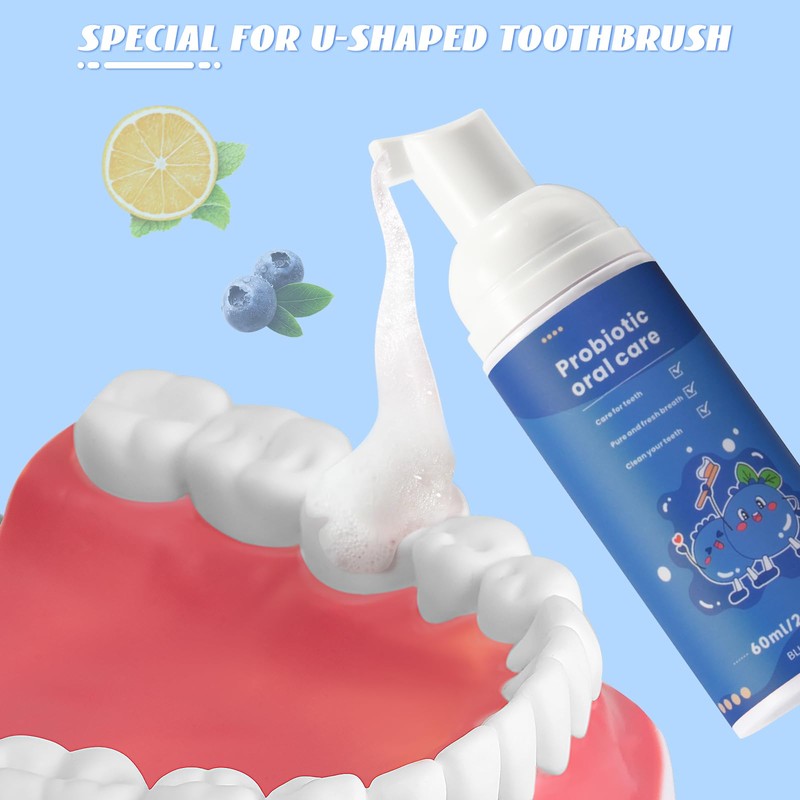 Fluoride Free Foam Kids Toothpaste - Natural Teeth Clean and