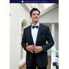 HISDERN BC-01 Men's Bowtie, Hand-tied Bowtie, Chief Set, Adult, Washable,