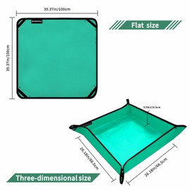 Repotting Mat for Plant Transplanting，Thickened Oxford Fabric Waterproof Plant mat，Foldable Garden mat for Plant Lovers (39.4" x 39.4")