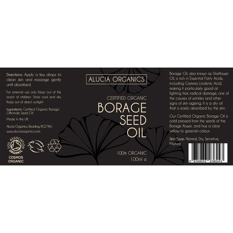 Alucia Organics Certified Organic Borretschöl