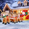 DomKom 12 FT Christmas Inflatable Outdoor Santa Claus on Sleigh