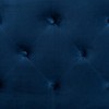 Baxton Studio Leone Headboard, Full, Navy Blue/Dark Brown