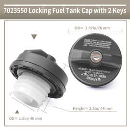 YIYANTO 7023550 Locking Fuel Tank Cap Replacement for Bobcat Excavators E10 E17 E17Z E19 E20 E25 E32i E34 Loaders A300 A770 S100 S130 S150 S740, Key Included