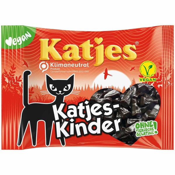Katjes Kinder Licorice Cat-shaped Drops 200g Licorice Pieces (Pack of 3)