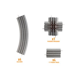 Lionel FasTrack Figure-8 Add-On Track Pack, Electric O Gauge