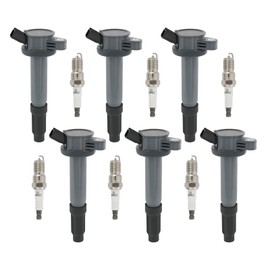 DICMIC Set of 6 Ignition Coil Pack & Spark Plug Compatible with Ford Escape Fusion Lincoln Zephyr Mazda Tribute Mercury Mariner Milan V6 3.0L Replace# UF486, DG514, C1594, IGC0158, 5C1651