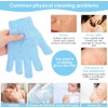 Guantes Baño Pares Exfoliantes Ducha Nailon Súper Suaves Doble Cara