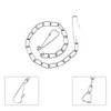 CENPEK 5 Pcs Toilet Flapper Replacement Chain Metal Triangle Hook