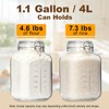 PUSCRIENO 2 Pack 1.1 Gallon Square Super Wide Mouth, Airtight
