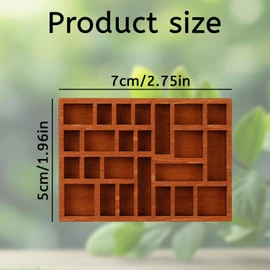 Bojueshaw 24 Compartment Wooden Shadow Box Display Shelf,Wall Mounted Miniature Display Cabinet for Collectibles,Jewelry,Toys &Home Decor