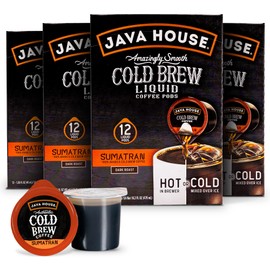 Java House Cold Brew Coffee Concentrate Single Serve Liquid Pods, Sumatran, 1.35 Fl Oz (Pack of 48)…
