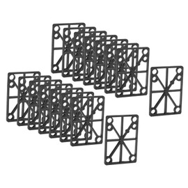 PATIKIL Skateboard Riser Pads 16pcs PP Skateboard Shock Pad Angle Wedge Soft Shock Pad for Skateboard Truck, Black