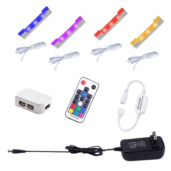 AIBOO LED Under Cabinet Night Lights Kit for Glass Edge