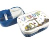 Lunch Box with Name, Construction Site, Includes Separation and Fork,