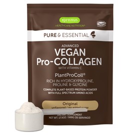 Igennus Vegan Collagen Peptide Powder, Enhanced with Glycine, Proline & Hydroxyproline & Cofactor Vitamin C, Non GMO, Complete Vegetarian Plant Based Collagen Powder Booster, 35 Servings