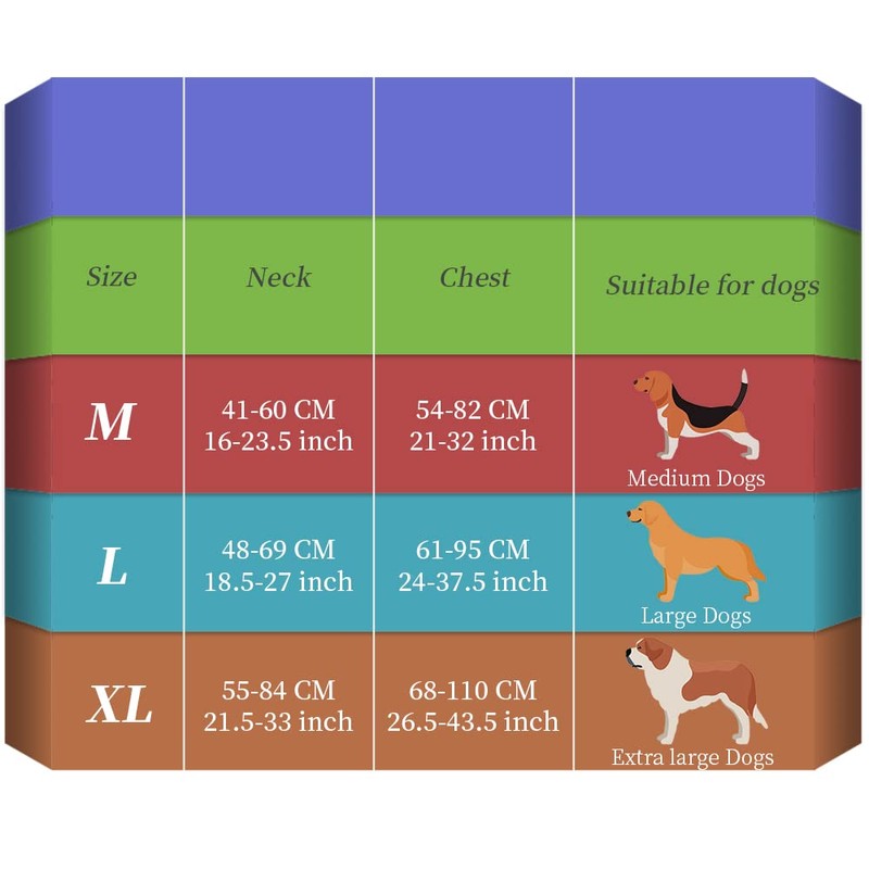 CC SIMON Dog Harness LED Light Up,USB Rechargeable Multicolor Light,