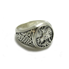 Sterling silver men ring St George solid 925 R001779 Empress