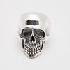 Biker Ring 925 Sterling Silver CHUNKY Heavy Skeleton Skull Rings