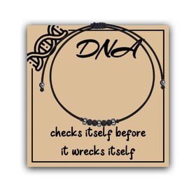 MAOFAED DNA Morse Code Bracelet, Biology Science Gift, Chemistry Gift,Morse Code Jewelry