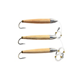 EatMyTackle Cedar Plug Saltwater Fishing Lure - Fully Rigged (6 inch, 3 Pack)