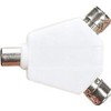 Electrovision Coaxial Y Splitter with Line Plug to 2 x