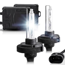 Xenon Bulbs Kit with Ballasts for VLAND Projector Headlamps, 12V 35W 6000K Diamond White, Quickly Starting Energy Saving, Replacement for D2S/D2R (D2H- Xenon)