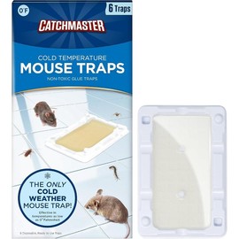 Freeze Resistant Glue Traps 6PK Mouse Traps Indoor for Home, Pest Control Adhesive Tray, Bugs, Crickets, Spiders, Rats, Pet Safe Glue Boards for Cold Weather, House, Shed & Garage - Colour: 6 Traps, Style: Cold Weather Glue Trap
