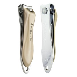 Nail Cutter Clippers With Curved Nail File, Fingernail and Toenail Clipper Cutter, Stainless Steel Nail Trimmer - Elegant Gold (Pack of 1)