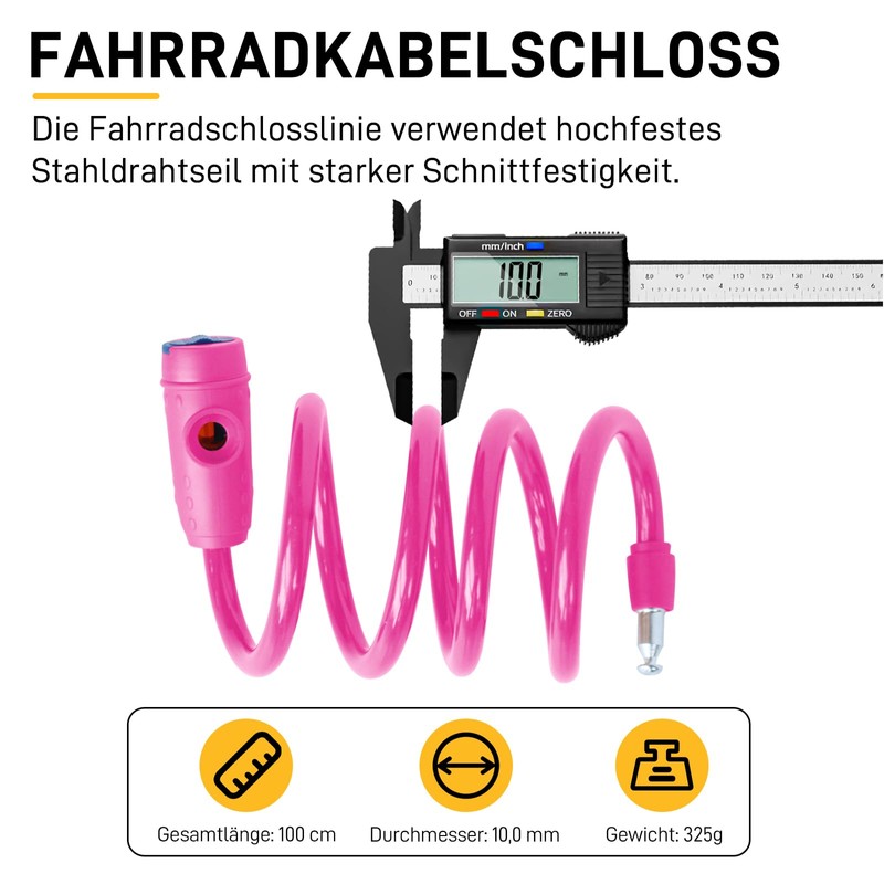 Children's Bicycle Lock, PVC Coating, Children's Bicycle Lock Waterproof and