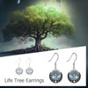 Tree of Life Sterling Silver Moon Phase Abalone Shell Dangle