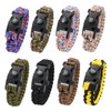 8-Pack 3-in-1 Emergency Survival Bracelet with Whistle and Compass, Survival